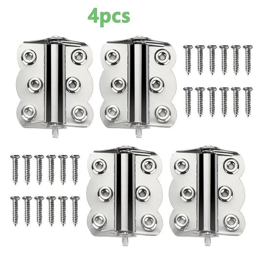 4 Pcs Spring Loaded Hinges Stainless Steel Self Closing Screen Door Hinges 2.4 x 3 Inch for Home Interior, Exterior Doors and Commercial Use