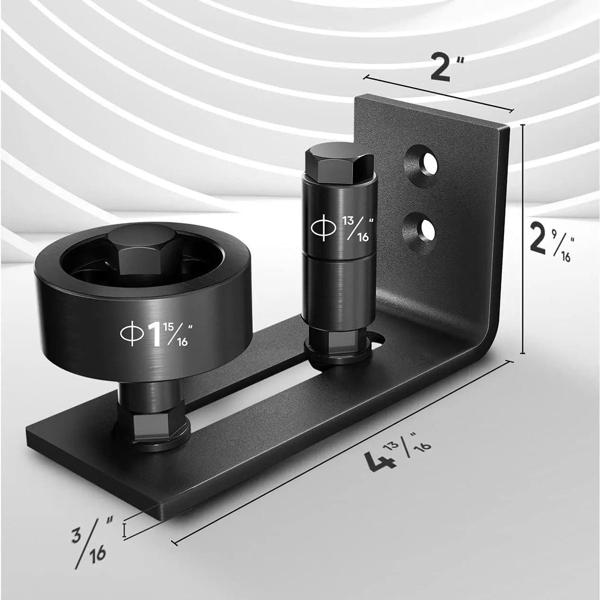 Guía de piso para puerta granero, 8 opciones de montaje, sistema de montaje en pared, rodillo de sujeción ajustable, diseño de base plana a ras