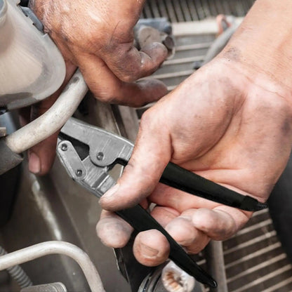 1 pieza, alicates universales de reparación de tanques de radiador de aluminio con resorte elástico, herramienta manual de apertura de tanques de agua para reparación de radiadores de vehículos, resortes