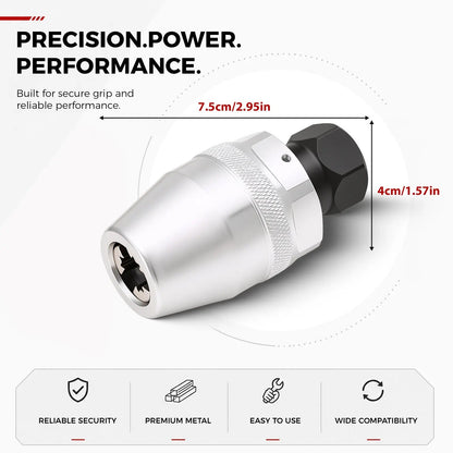 Juego de extractores de pernos rotos de 6-13 mm - Herramienta para extraer espárragos dañados de metal para llave de impacto y carraca, operación manual no eléctrica