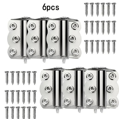 4 bisagras de resorte de acero inoxidable, cierre automático, para puertas mosquiteras, 2.4 x 3 pulgadas, para interiores, exteriores y uso comercial