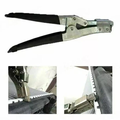 1 pieza, alicates universales de reparación de tanques de radiador de aluminio con resorte elástico, herramienta manual de apertura de tanques de agua para reparación de radiadores de vehículos, resortes