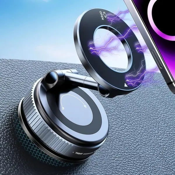 Soporte magnético universal para teléfono de coche con ventosa de succión fuerte para todos los teléfonos inteligentes y vehículos, diseño plegable, funciona en salpicaderos, gimnasios y espejos de baño