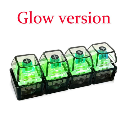 Llavero antiestrés con teclado luminoso, botón de descompresión 4 en 1, regalo antiestrés, color transparente, 1 unidad