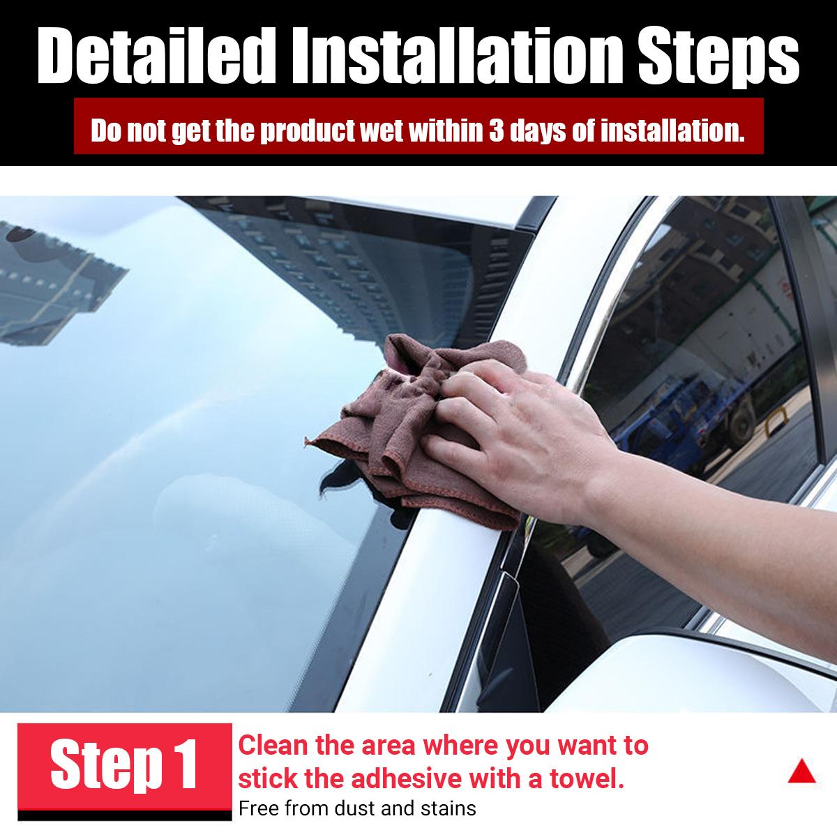 Sello de goma para parabrisas de coche, tira de sellado para parabrisas de coche, sello universal para ventana de coche, accesorios exteriores para parabrisas de techo de coche, fácil de instalar, prevención de fugas de agua