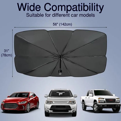 Parasol portátil para parabrisas de coche, paraguas plegable para refrigeración de parabrisas de coche para uso diario, accesorios exteriores para coche, parasoles para ventanas de coche