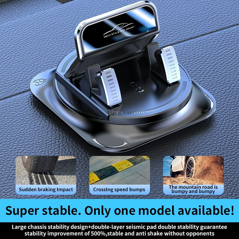 Soporte de teléfono para coche con rotación de 360 grados, adecuado para navegación GPS en salpicadero, ajuste horizontal y vertical de la pantalla, soporte para teléfono móvil antideslizante con ventosa, apto para iPhone y Android