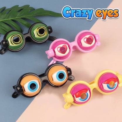 Gafas divertidas y originales, juguete de broma creativo, regalo de Pascua, Navidad y cumpleaños, accesorio novedoso y gracioso, accesorio para juegos, adecuado para artículos de fiesta, adecuado para ojos de dibujos animados de Halloween para niños