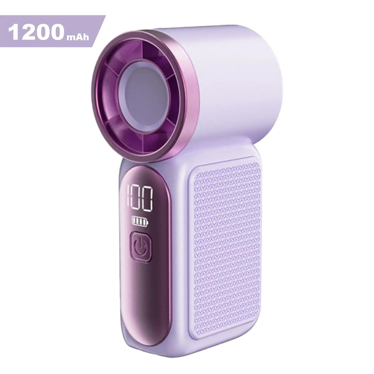 Miniventilador de mano con pantalla LED: ventilador de bolsillo turbo de 6 velocidades para mujer. Recargable por USB, enfriamiento de alta velocidad para viajes y maquillaje. Regalo perfecto. Refrigeración portátil.