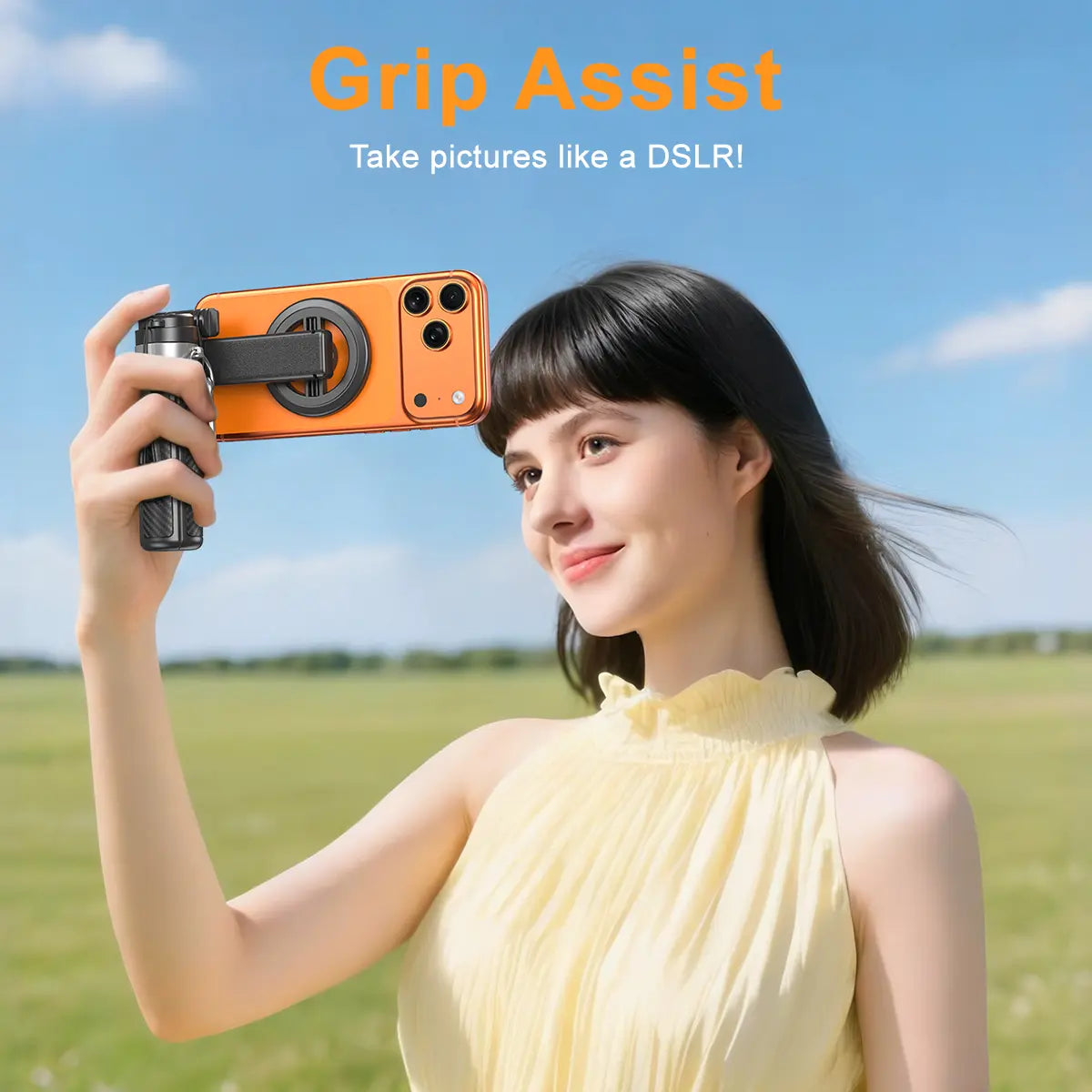 Palo selfie magnético 4 en 1 mejorado para 2026 con control remoto para teléfono móvil y rotación de 360°. Se transforma en mini trípode, empuñadura de cámara, estabilizador de mano o soporte para teléfono. Se extiende hasta 25 pulgadas.