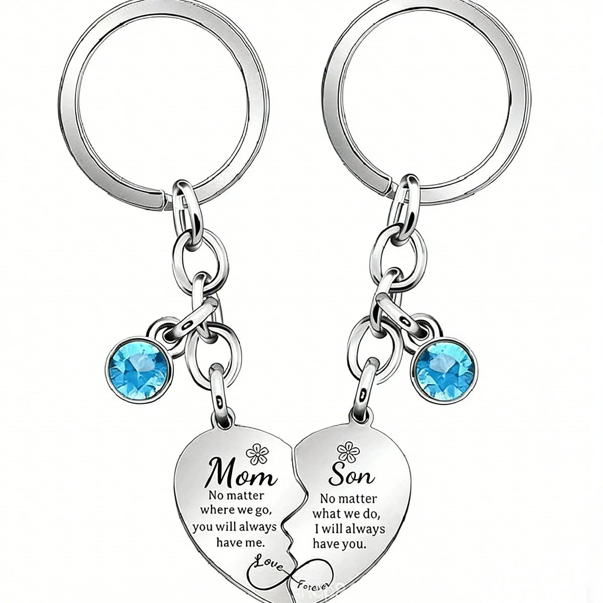 Juego de 2 llaveros con diseño de corazón a juego para madre/padre e hija, regalo para mamá, regalo del Día de la Madre de parte de su hija