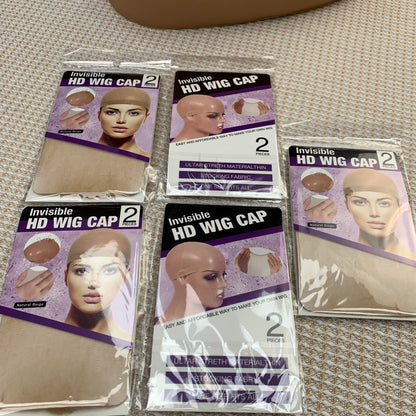 Paquete de 5 gorros para peluca HD (10 unidades) - Gorros de nailon elástico color marrón claro para cosplay, gorros para peluca transpirables para mayor comodidad y estilo