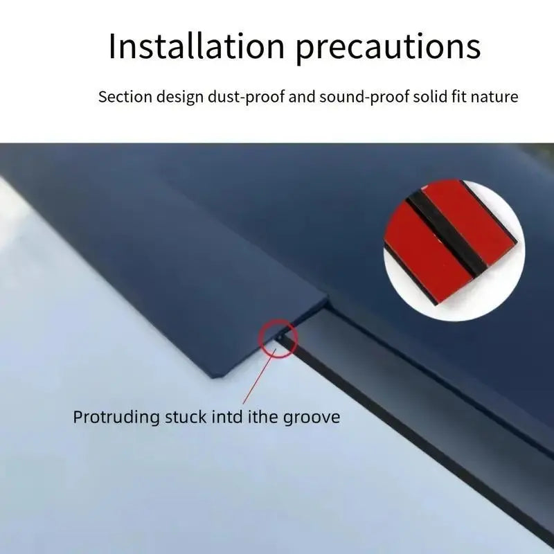 Sello de goma para parabrisas de coche, tira de sellado para parabrisas de coche, sello universal para ventana de coche, accesorios exteriores para parabrisas de techo de coche, fácil de instalar, prevención de fugas de agua