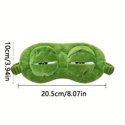 Máscara de ojos de rana en 3D, antifaz suave y adorable con diseño 3D, venda hipoalergénica y portátil para viajes y siestas, regalos originales para adultos