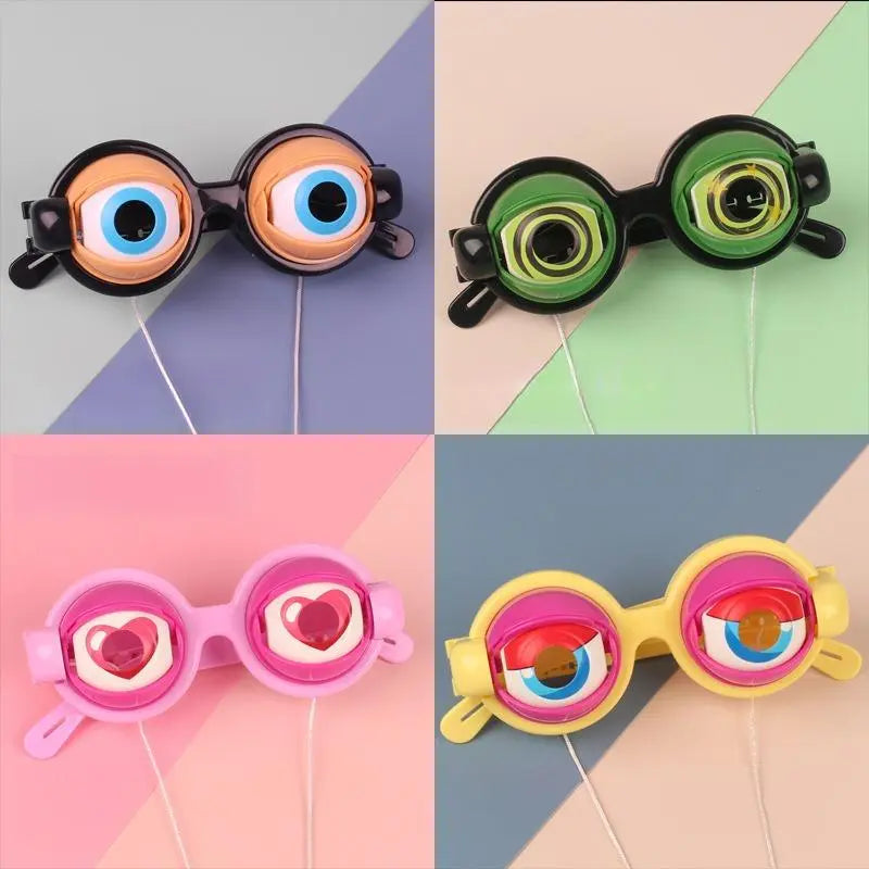Gafas divertidas y originales, juguete de broma creativo, regalo de Pascua, Navidad y cumpleaños, accesorio novedoso y gracioso, accesorio para juegos, adecuado para artículos de fiesta, adecuado para ojos de dibujos animados de Halloween para niños