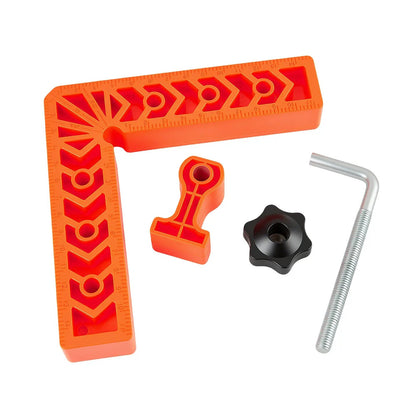 Juego de 4 abrazaderas de ángulo recto – para marcos de fotos, cajas, muebles, hogar, armarios o cajones y posicionamiento de piedra; herramienta de sujeción ajustable multi-superficie