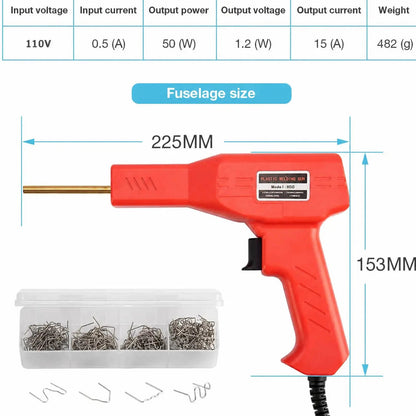 Herramienta de reparación de soldadura plástica para coche, soldador plástico de mano para reparaciones de parachoques y salpicaderos, herramienta de reparación de carrocerías de coche, máquina de soldar portátil