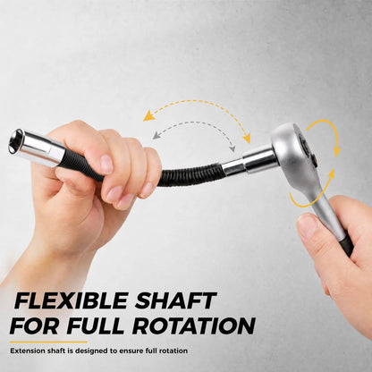 Juego de Barras de Extensión de Vaso Flexible de 3 Piezas de 1/2" 3/8" 1/4" con Eje de 10" 8" 6" - Bolas de Retención con Resorte para Evitar Deslizamientos, fathersdaygift fathersdaygift