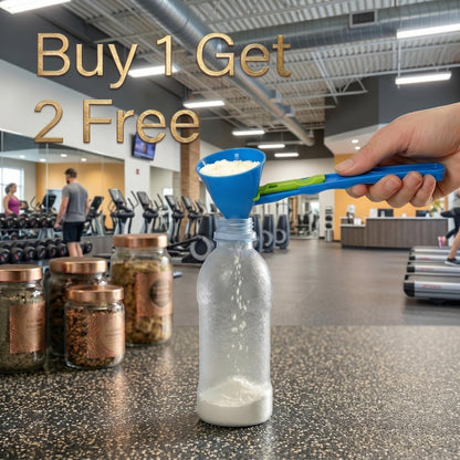 [Compra 1 y llévate 2 gratis] Cuchara, embudo y pala multiusos de alta calidad para pre-entrenamiento, creatina, fórmulas en polvo y café. El embudo se adapta a cuellos de botella de hasta 1.1 pulgadas.