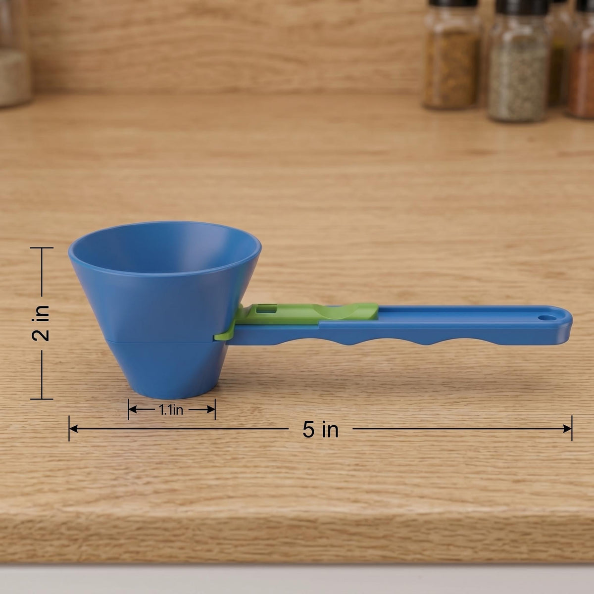 [Compra 1 y llévate 2 gratis] Cuchara, embudo y pala multiusos de alta calidad para pre-entrenamiento, creatina, fórmulas en polvo y café. El embudo se adapta a cuellos de botella de hasta 1.1 pulgadas.
