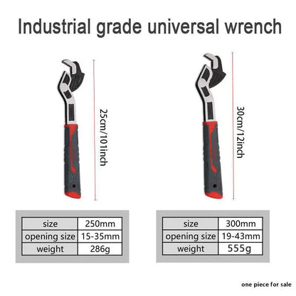 Llave de autoajuste multifuncional, llave flexible para tuberías multimodelo de 6, 8, 10, 12 pulgadas, de apertura rápida para tuberías de agua caliente, juego de llaves para tuberías