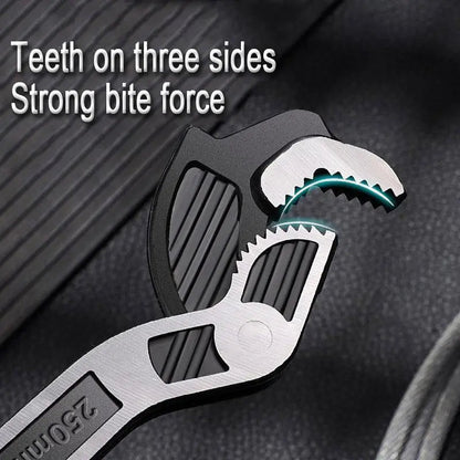 Llave de autoajuste multifuncional, llave flexible para tuberías multimodelo de 6, 8, 10, 12 pulgadas, de apertura rápida para tuberías de agua caliente, juego de llaves para tuberías