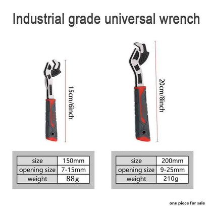 Llave de autoajuste multifuncional, llave flexible para tuberías multimodelo de 6, 8, 10, 12 pulgadas, de apertura rápida para tuberías de agua caliente, juego de llaves para tuberías