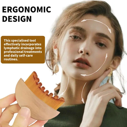 Face Contour Brush for Jawline & Chin, Dry Brushing Massager, Ergonomically Designed to Fit The Skin Precisely, 1PCS Beauty Roller