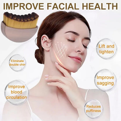 Face Contour Brush for Jawline & Chin, Dry Brushing Massager, Ergonomically Designed to Fit The Skin Precisely, 1PCS Beauty Roller